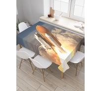 Прямоугольная скатерть JoyArty Полет в космос из сатена tc_9886_120x145