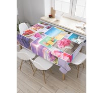 Прямоугольная скатерть JoyArty Коллаж фотографий из сатена tc_29938_120x145