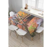Прямоугольная скатерть JoyArty Мост осени из сатена tc_6517_120x145