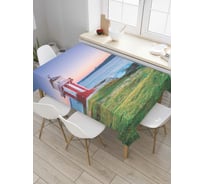 Прямоугольная скатерть JoyArty Маяк на берегу из сатена tc_6567_120x145