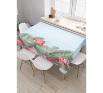 Прямоугольная скатерть JoyArty Колокольчики для елки из сатена tc_21503_120x145