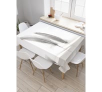 Прямоугольная скатерть JoyArty Стойкие перья из сатена tc_20853_120x145
