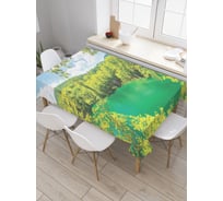 Прямоугольная скатерть JoyArty Спрятавшееся озеро из сатена tc_22011_120x145