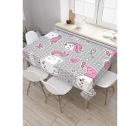 Прямоугольная скатерть JoyArty Волшебные коты из сатена tc_41258_120x145