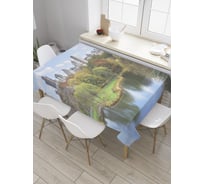 Прямоугольная скатерть JoyArty Городской пруд из сатена tc_31469_120x145