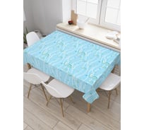 Прямоугольная скатерть JoyArty Стая морских коньков из сатена tc_20919_120x145