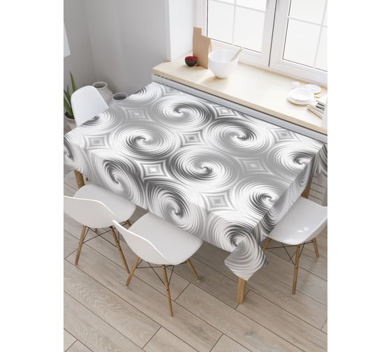 Прямоугольная скатерть JoyArty Волны в узоре из сатена tc_18728_120x145 1