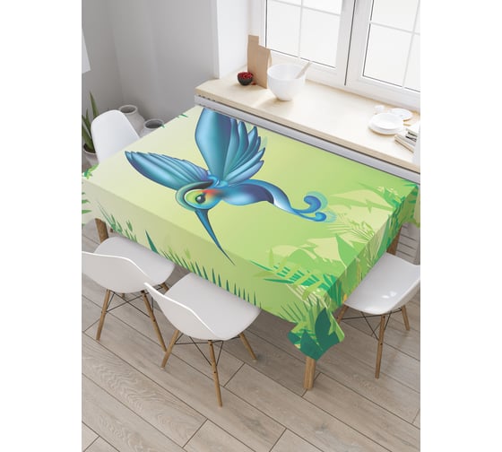 Прямоугольная скатерть JoyArty Волшебство колибри из сатена tc_3850_120x145 1