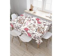 Прямоугольная скатерть JoyArty Стильные штучки из сатена tc_21051_120x145