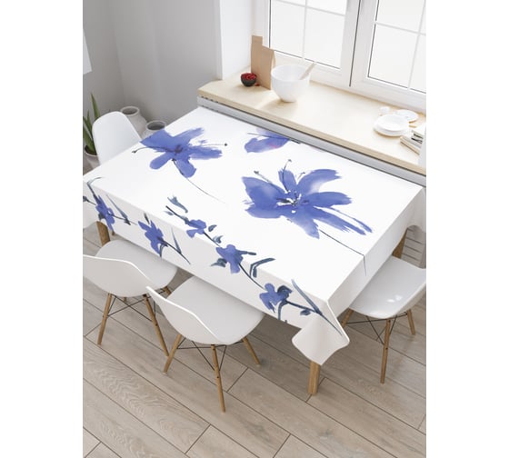 Прямоугольная скатерть JoyArty Воздушные цветы из сатена tc_19999_120x145 1