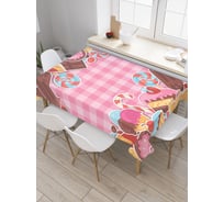 Прямоугольная скатерть JoyArty Стол сладостей из сатена tc_29904_120x145