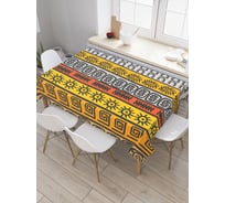 Прямоугольная скатерть JoyArty Полосы с фигурками из сатена tc_29518_120x145