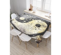 Прямоугольная скатерть JoyArty Древний Инь и ян из сатена tc_18576_120x145