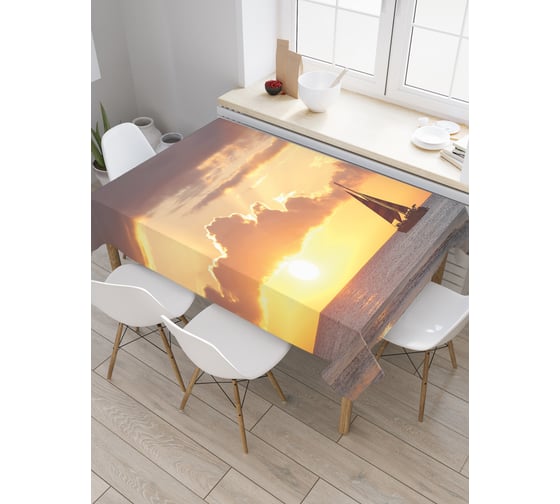 Прямоугольная скатерть JoyArty Закат у моря из сатена tc_30230_120x145 1
