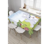 Прямоугольная скатерть JoyArty На лужайке из сатена tc_31590_120x145