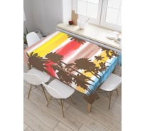 Прямоугольная скатерть JoyArty Гавайская радуга из сатена tc_2833_120x145