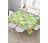 Прямоугольная скатерть JoyArty Долина бабочек из сатена tc_30296_120x145