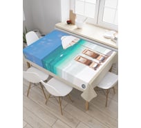 Прямоугольная скатерть JoyArty Изысканный пляж из сатена tc_5319_120x145