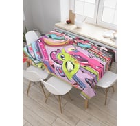 Прямоугольная скатерть JoyArty Птичий стиль из сатена tc_26135_120x145