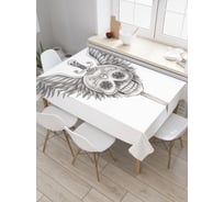Прямоугольная скатерть JoyArty Пробитый череп из сатена tc_22192_120x145