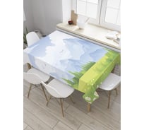 Прямоугольная скатерть JoyArty Предгорье акварель из сатена tc_27649_120x145