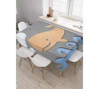 Прямоугольная скатерть JoyArty Прыгающий кит из сатена tc_23172_120x145