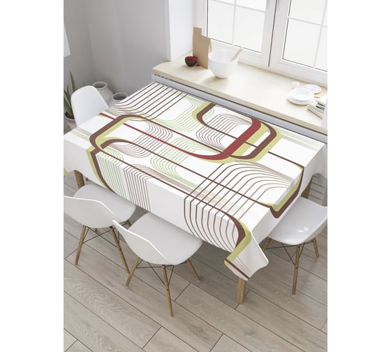 Прямоугольная скатерть JoyArty Преломленные линии из сатена tc_28095_120x145 1