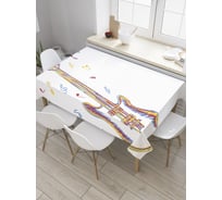 Прямоугольная скатерть JoyArty Поющая шестиструнка из сатена tc_28584_120x145