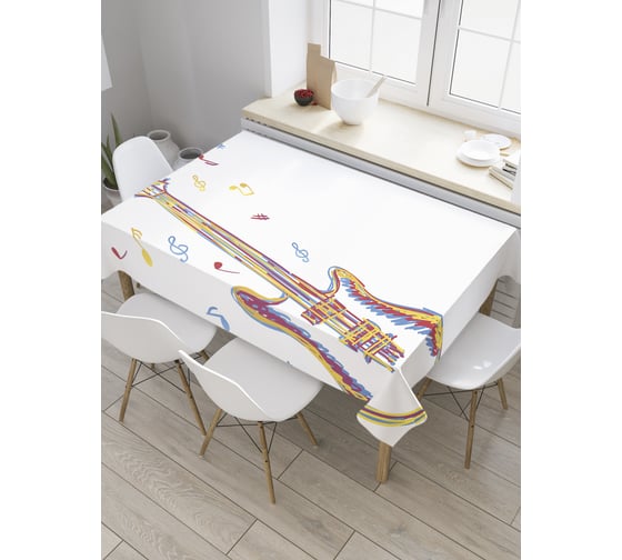 Прямоугольная скатерть JoyArty Поющая шестиструнка из сатена tc_28584_120x145 1