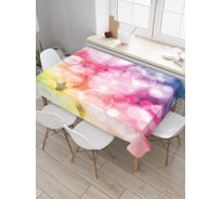 Прямоугольная скатерть JoyArty Радужные шарики из сатена tc_268240_120x145
