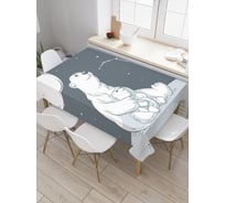 Прямоугольная скатерть JoyArty Полярная медведица и медвежонок из сатена tc_30156_120x145