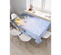 Прямоугольная скатерть JoyArty Праздничный снег из сатена tc_21489_120x145