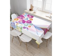 Прямоугольная скатерть JoyArty Радужный вихрь из сатена tc_21384_120x145