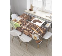 Прямоугольная скатерть JoyArty Приготовление кофе из сатена tc_32052_120x145