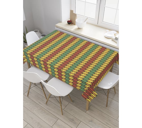 Прямоугольная скатерть JoyArty Полосы растафарианства из сатена tc_36090_120x145 1