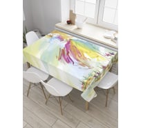Прямоугольная скатерть JoyArty Радужная девушка из сатена tc_32244_120x145