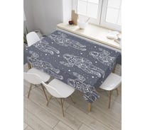 Прямоугольная скатерть JoyArty Привет космонавта из сатена tc_33044_120x145