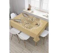 Прямоугольная скатерть JoyArty Портрет рыси из сатена tc_32400_120x145