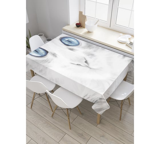 Прямоугольная скатерть JoyArty Пронзительный кошачий взгляд из сатена tc_32152_120x145 1