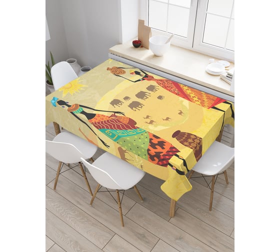 Прямоугольная скатерть JoyArty Под солнцем Африки из сатена tc_3486_120x145 1