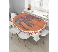 Прямоугольная скатерть JoyArty Пламенный слон из сатена tc_8897_120x145