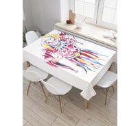 Прямоугольная скатерть JoyArty Радужный шут из сатена tc_22154_120x145