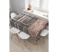 Прямоугольная скатерть JoyArty Пустая комната из сатена tc_20360_120x145