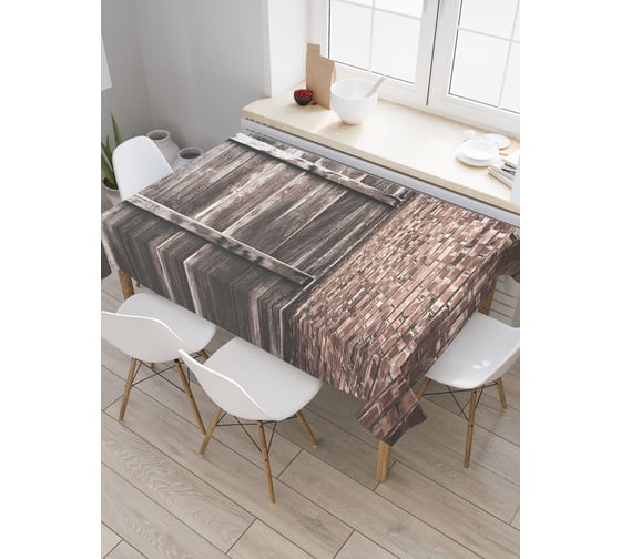 Прямоугольная скатерть JoyArty Пустая комната из сатена tc_20360_120x145 1