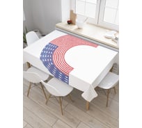 Прямоугольная скатерть JoyArty Радужный флаг США из сатена tc_4967_120x145