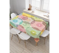 Прямоугольная скатерть JoyArty Потертые круги из сатена tc_30997_120x145