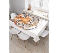 Прямоугольная скатерть JoyArty Портрет тигра из сатена tc_38652_120x145
