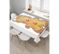 Прямоугольная скатерть JoyArty Пряничный дед из сатена tc_38335_120x145