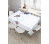 Прямоугольная скатерть JoyArty Радужные бабочки из сатена tc_32254_120x145