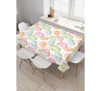 Прямоугольная скатерть JoyArty Пончики из сатена tc_50063_120x145